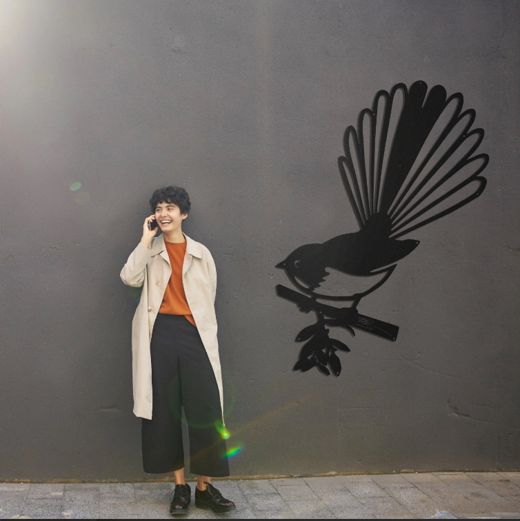 PĪWAKAWAKA BIG BIRD WALL SCULPTURE