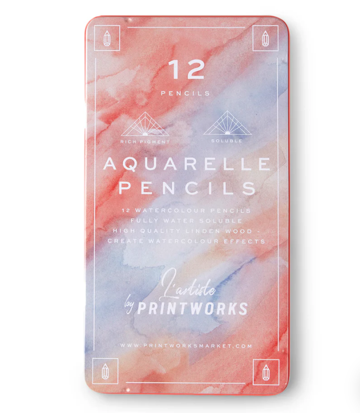 Printworks Aquarelle Pencils – Set of 12 Watercolour Pencils