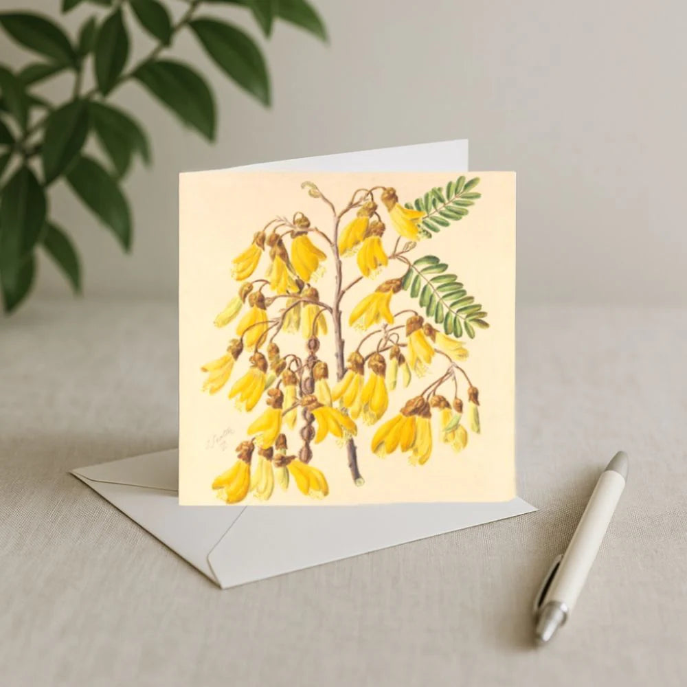 Sarah Featon - Card - Yellow Kowhai