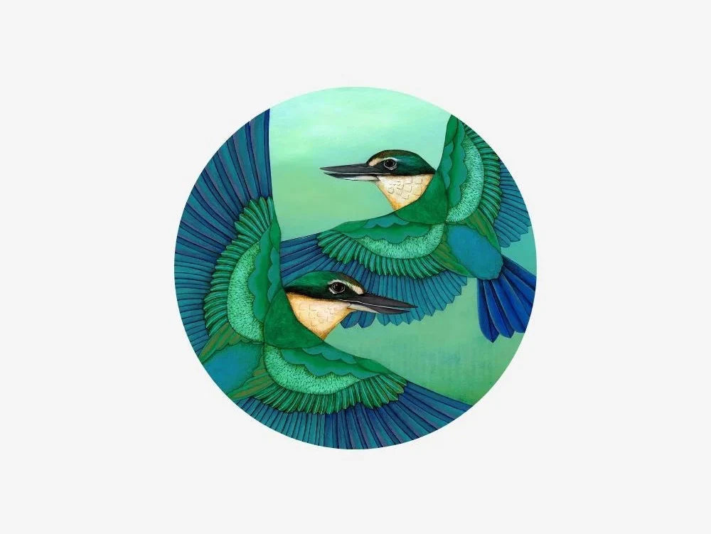 Kathryn Furniss Coaster - Kōtare | Sacred Kingfisher