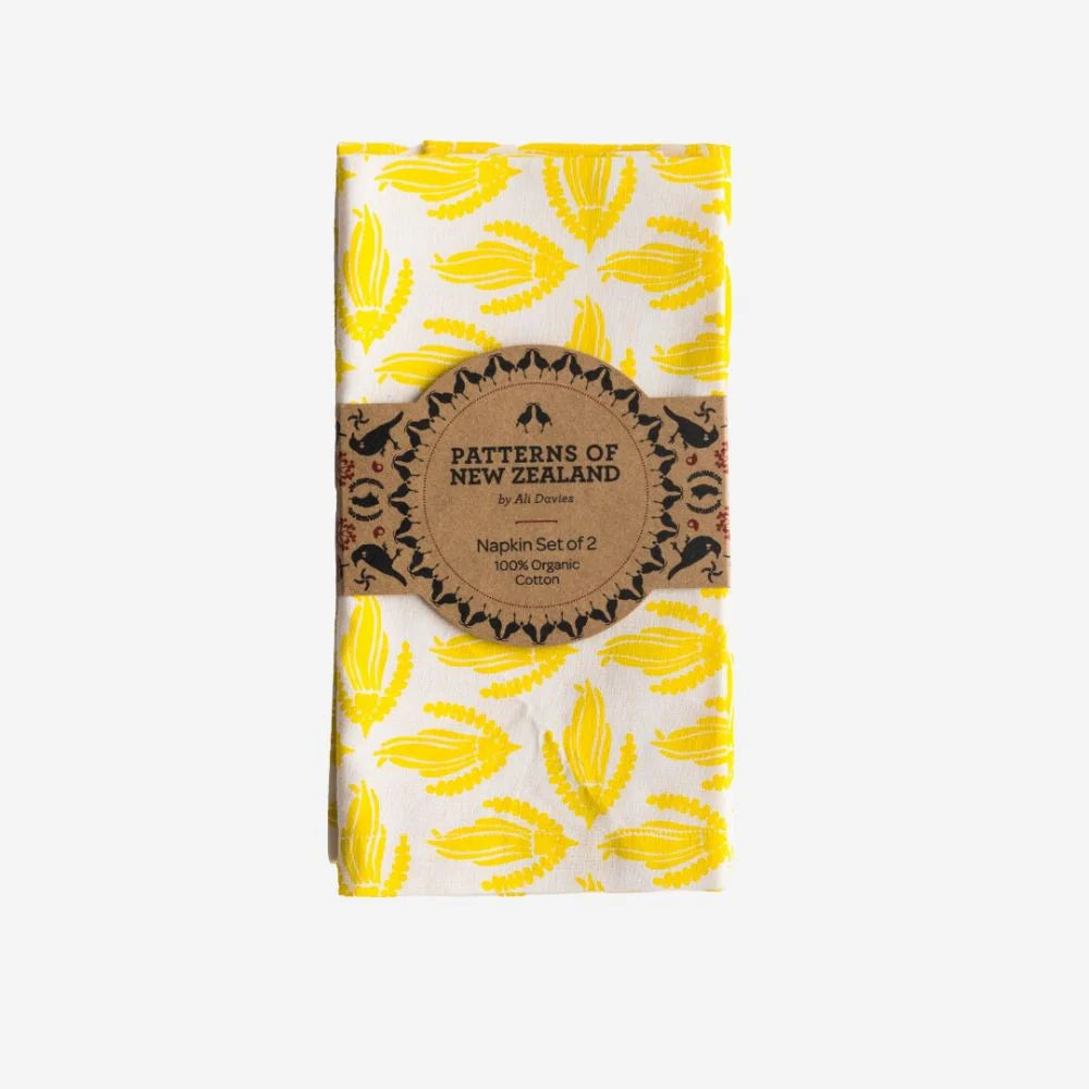 Ali Davies Napkins - Kōwhai (Set of 2)