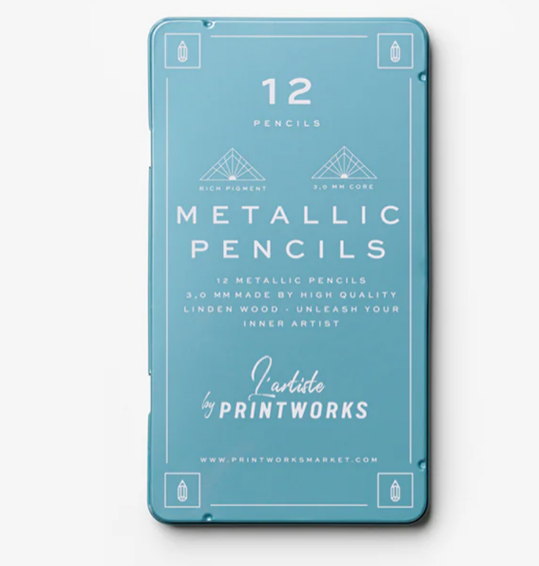 Printworks Metallic Colour Pencils – Set of 12
