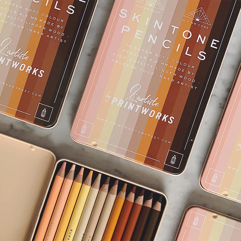 Printworks Skin Tone Colour Pencils – Set of 12