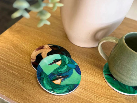 Kathryn Furniss Coaster - Kōtare | Sacred Kingfisher