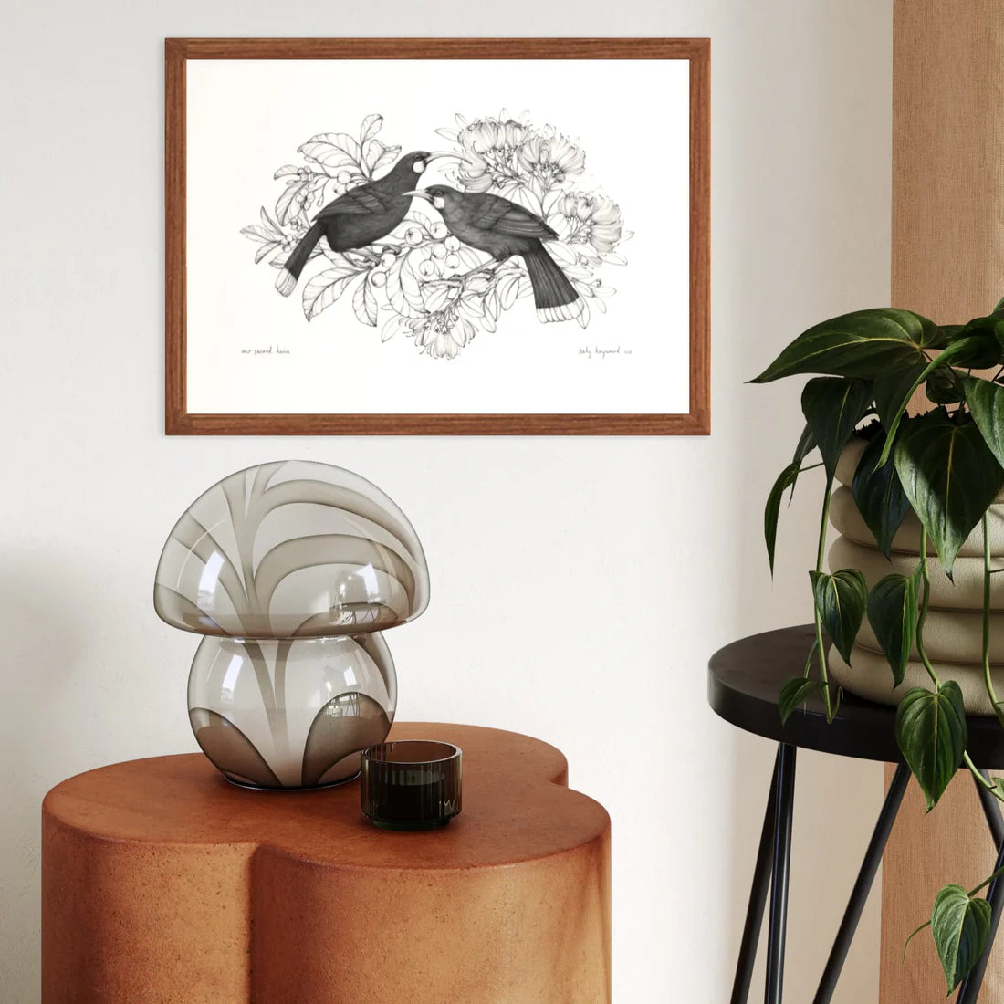 Katy Hayward Print – Our sacred Huia
