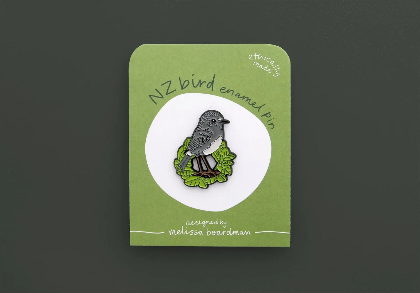 Enamel Pin - NZ Robin