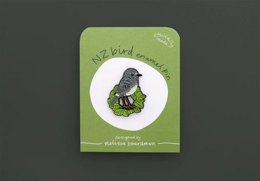 Enamel Pin - NZ Robin
