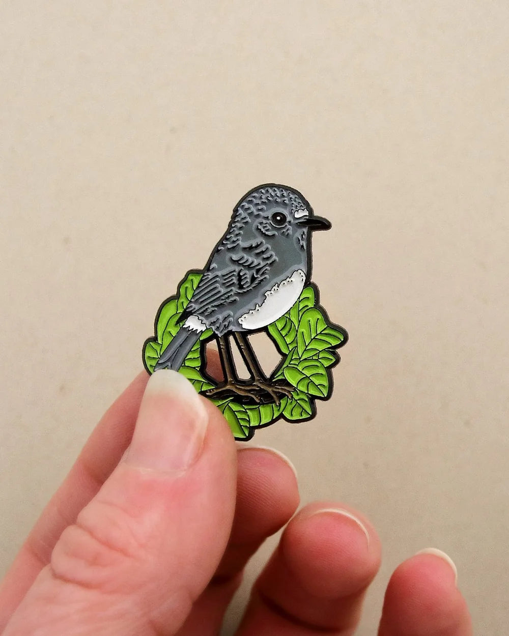 Enamel Pin - NZ Robin
